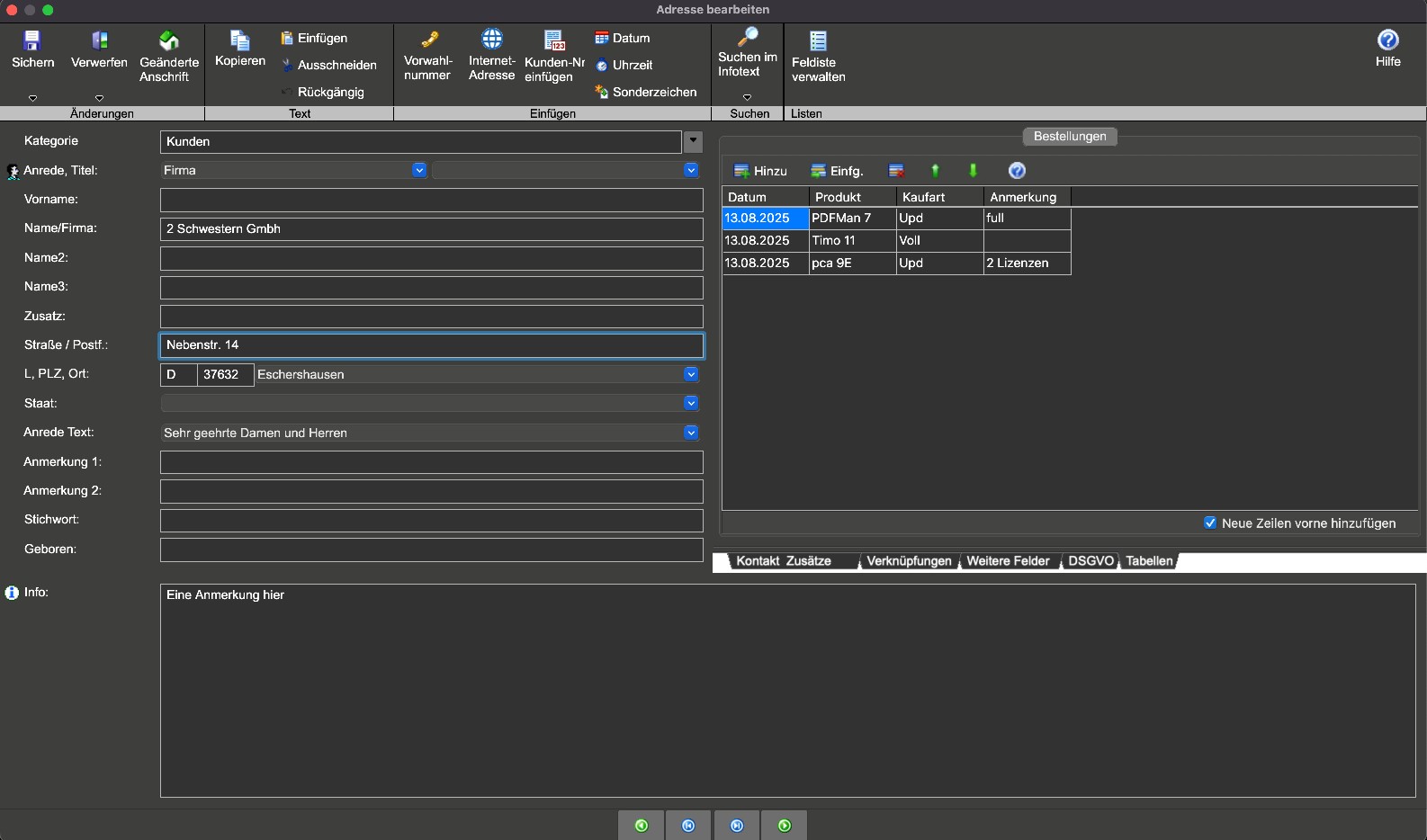 Screenshot macOS-Version